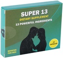 Super 13 supplément pour homme à base de plantes à action rapide pour les hommes. 13 Potent Ingredients - Horny Goat Weed Tongkat Ali Maca et plus pour la vitalité énergétique Stamina Endurance and Performance Enhancer Pills 10 capsules