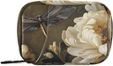 Floral Dragonfly Pill Case Box for Travel, Weekly Portable Pill Organizer Supplement Holder
