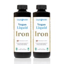 LIQUIDHEALTH supplément en fer liquide végétalien avec SunActive & Ferrochel Fe - Énergie naturelle, système immunitaire et soutien métabolique, augmentation de la clarté mentale, prénatale/postnatale - USA Made, non-OGM (2 Pack)