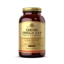 Solgar 1300 mg Omega 3-6-9, 120 Softgels - Supplément à l'huile de poisson - Soutien à la santé articulaire et cutanée - Inclut les graines de lin et le bore - Contient des acides gras Omega 3 de l'EPA et du DHA - 40 portions