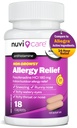 Fexofenadine 180mg 24 heures - Fexofenadine Hydrochloride 180 mg Antihistamine pour le soulagement de l'allergie, les urticaire, le nez runny, les démangeaisons, Comparer à Allegra 24 heures 24 médicaments contre l'allergie sans somnolence (18 comte)