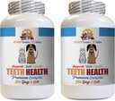 Mauvaise respiration pour les chiens - Animaux de compagnie Dents Premium Santé pour les chiens et les chats - Oral Gum Dents Complex Support - Dog Mineral Supplément - 120 comprimés (2 bouteilles)