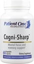Patient One Cogni-Sharp | Ergänzung zur Unterstützung von Kognition, Fokus und Psychische Klarheit* | mit Gingko, Lion's Mane, Bacopa und mehr | 60 Kapseln