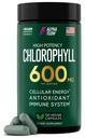 Capsules de chlorophylle 600 mg - Pilules de chlorophylle naturelles pour les femmes et les hommes - Supplément de chlorophylle hautement biodisponible pour l'énergie, l'immunité, la peau + désodorisant interne
