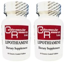 Recherche cardiovasculaire Lipothiamine B Supplément 120 comprimés - Vitamine B1 maintenant avec acide lipoïque alpha - 2 X 60 Nombre