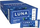 LUNA BAR - Glutenfreie Snack Bars - Blueberry Bliss Flavor - 7g Protein - Non-GMO - Plant-Based Wholesome Snacking - On the Go Snacks (1.69 Ounce Snack Bars, 15 Count)