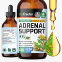 BIO KRAUTER Adrenal Support Tincture - Rhodiola & Ashwagandha Ergänzungen - Vegan Mood Support Drops 4 Fl.Oz.