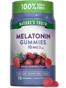 La vérité de la nature Melatonine 10mg Gummies.com 70 Comte.com Berry Flavor.com Vegan, non-OGM, et supplément sans gluten