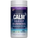 Vitalité naturelle Gommies SLEEP, supplément de magnésium avec la mélatonine et la L-Theanine, végétalien, sans gluten, aide le corps à s'endormir, la grenade Blueberry 120 Compte