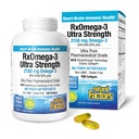 Facteurs naturels RxOmega-3 Ultra Strength - Supplément diététique pour le soutien de la santé du cerveau et du coeur - Supplément santé oculaire avec EPA et DHA - Supplément avec acides gras oméga-3 - 150 Softgels (75 portions)