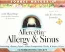 Source Naturals Allercetin Allergie & Sinus, Comprimés homéopathiques, 48 comprimés
