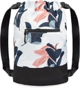 Flex Cinch Drawstring Gym Tasche für Frauen mit Graphic Designs | Dauerhaftes Leichtes Gym Cinch Bags | Groß für Gym Tasche, Reisen, und Übernachten | Navy/Coral - Guava Blätter
