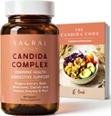 Candida Cleanse pour les femmes – Gut & Feminine Balance avec l'huile d'origan, Caprylique, Probiotiques, Reishi, Aloe & Noix Noire – peut aider à soutenir le confort digestif, la clarté, la peau claire et le pH vaginal