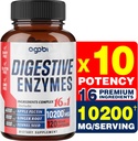 Vor 10200 Mg Verdauungsenzyme mit Präbiotikum für Verdauung, Immun- und Körperunterstützung - 16in1 mit Apfelpektin, Ginger Root, Prebiotic System & More - 120 Kapseln für 2 Monate