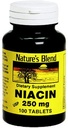 Mélange naturel Niacine 250 mg 250 mg 100 Tabs