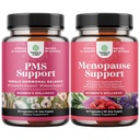Bundle of Advanced PMS Support Supplement für Damen und komplette Kräuter Menopause Ergänzung für Frauen - Multibenefit Menopause Relief Hormon Balance