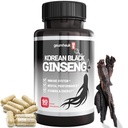 GeumHeuk Capsule Ginseng Noir Coréen Panax 1000mg - 90 Capsules Vegan Non OGM, Ginsénosides élevés, taux d'absorption élevé, améliorer l'immunité, la performance mentale, l'endurance et l'énergie, hommes et femmes