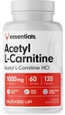 Encerclé Acétyl L-Carnitine 1000mg par portion, soutient la fonction cérébrale essentielle (60 portions, 120 capsules)