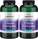 Swanson Citrate de calcium complexe Muscle Bone Soutien de la santé Supplément minéral 300 Capsules (2 Pack)