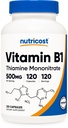 Nutricost Vitamine B1 (Thiamine) 500mg, 120 Capsules