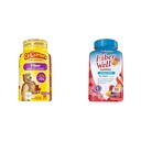 Supplément Gummy quotidien pour les enfants, pour le soutien digestif et la fibre de Vitafusion bien supplément de fibre sans sucre, pêche, fraise et BlackBerry, 90 comte