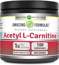 Erstaunliche Formeln Acetyl L-Carnitin 100 Gramm (3.5 Oz) Pulverergänzung | 100 Servierungen | Non-GMO | Glutenfrei | Made in USA