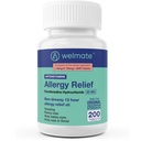 WELMATE - Allégation à l'allergie - Fexofenadine HCl 60 mg - 12 heures Antihistaminique non somnolente - Éternuement - Nez de runnie - Yeux de démangeaison, nez et gorge - Comprimés anti-allergie - 200 Compte