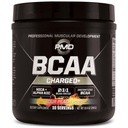 PMD Sports BCAA Charged Delicious Amino Acid Drink Mix for Performance and Recovery - Augmenter la fonction musculaire pour l'entraînement et l'énergie quotidienne - Sour Peach Ring (30 portions)