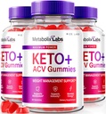 labos de taille - - Metabolix Labs Keto Plus ACV Gummies - Weight Management Support Supplément de vinaigre de cidre d'Apple (180 gommes)