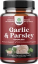 softgels d'ail sans odorat concentrés - Extrait de persil et suppléments d'ail vieillis - Softgels de persil pour le soutien de la gueule - 60 Ct