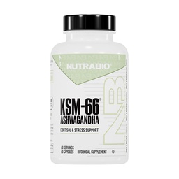 NutraBio Ashwagandha KSM-66-Supplément à base de plantes Ashwagandha pour le stress, l'humeur et la performance