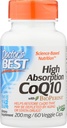 Meilleures capsules végétales CoQ10 à absorption élevée, 200 mg, 60 Nombre