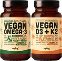 Végétaux Oméga 3 et Vitamine D3 + K2 - Acides gras DHA et EPA à base végétale, 4000 UI Vitamine D3 et 100mcg Vitamine K2 sous forme de Mk7