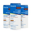 MAJOR Maximum Strength Nasal Decongestant Spray, Oxymetazolin HCl 0,05% Pump Mist, Non-Drowsy Nasal Spray, bis zu 12-Hour Relief von Nasal Congestion, Kälte und Allergien 1 Fl. Oz. (3-Pack)