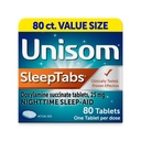 Unisom SleepTabs, Aide au sommeil de nuit, Doxylamine Succinate, 80 comprimés