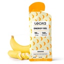 Gel Lecka Energy, 12 gels pour l'exercice d'endurance, fait avec de vrais fruits et graines de basilic, fournit de l'énergie naturelle et électrolytes (12 gels, banane)