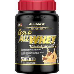 ALLMAX Nutrition Or ALLWHEY, beurre d'arachide au chocolat - 2 lb - 24 grammes de protéines par scoop - sans gluten, faible teneur en glucides et faible teneur en sucre - Env. 30 portions