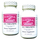 Formules écologiques Toutes les vitamines de Thiamine B1 50 mg, 2 X 60 Capsules