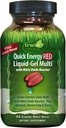 Irwin Naturals Quick Energy RED Liquid-Gel Multi - 72 Softgels liquides - avec booster d'oxyde nitrique et Super Foods