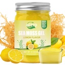 ACEYO (12 OZ) Irish Sea Moss Gel Organic Raw Vegan Lemon Flavor 102 Vitamine und Mineralien Wild Harvested Non-GMO Immune Defense Booster Schilddrüse Verdauungsunterstützung