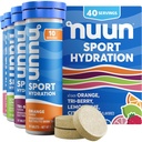 Nuun Sport Elektrolyt Tablets mit Magnesium, Kalzium, Kalium, Chloride & Natrium, Gluten Free & Vegan, Gemischte Flavors, 4 Packung (40 Portionen insgesamt)