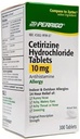 Comprimés de chlorhydrate de cétirizine de Perrigo 10mg, 300-Conte