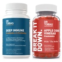 Dr Tobias Probiotiques et prébiotiques de l'Immune profonde et Gommies de vinaigre de cidre de pomme, soutient la santé digestive, la fonction de l'Immune Gut, nettoyer et désintoxication pour les hommes et les femmes avec 4.4. Million UFC et la mère