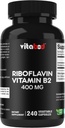 Vitamin B2 (Riboflavin) 400 mg 240 Vegetarian Capsules - Support Cellular Energy and Red Blood Cell Production