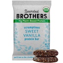 Brothers barbelés Barres de protéines biologiques, Vanille (10 Pack) - 11g de protéines végétales sans gluten, non OGM collations saines pour les adultes bonne source de fibre