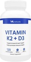 ML Naturals Vitamin K2 + D3 120 pflanzliche Kapseln, NSF-zertifiziert & cGMP-konform