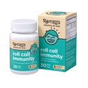 Renzo's Roll Call Immunity - Supplément de soutien immunitaire pour enfants dissolvables avec IMMUSE Vitamines postbiotiques, sans sucre pour enfants, 30 onglets à saveur orange