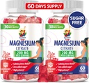 Magnesium Gummies for Kids & Adults - 200mg - Calm Magnesium Chews - Magnesium Citrate Chewable Supplement for Mood & Muscle Support
