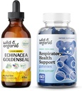 Teinture de seaux d'or d'échinacée sauvage et biologique 4 fl oz & Lung Detox Gummies