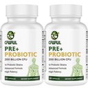 Probiotiques pour les femmes et les hommes - 200 milliards CFU 12 souches Probiotique pour la santé des immunes digestives et des intestins, avec plateau biologique prébiotique Stable Probiotique Supplément pour ballonner 120 capsules